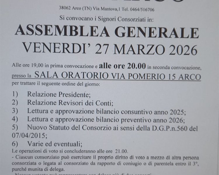 ASSEMBLEA 27 MARZO 2026